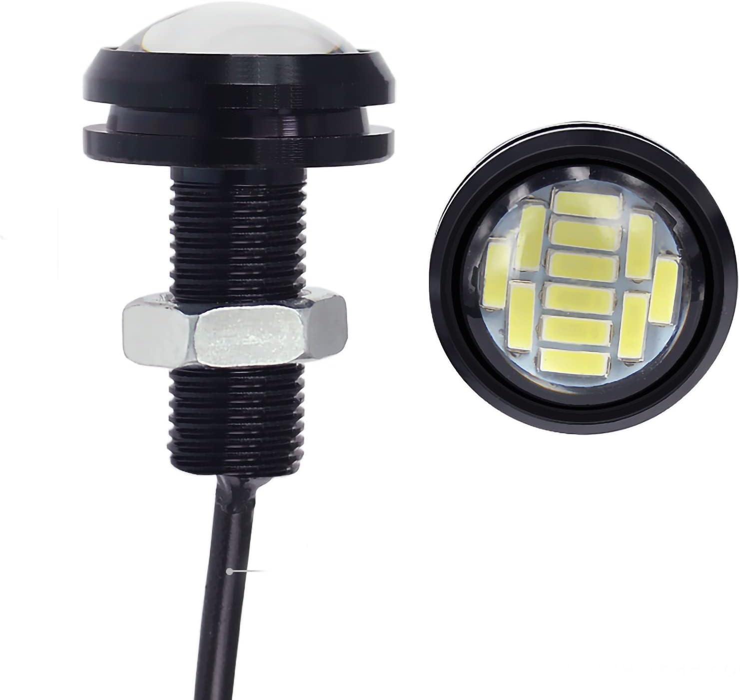 Luz Led ojo de Aguila (pack de 2 luces) Blanco (12 leds por luz) - EscootersMobility