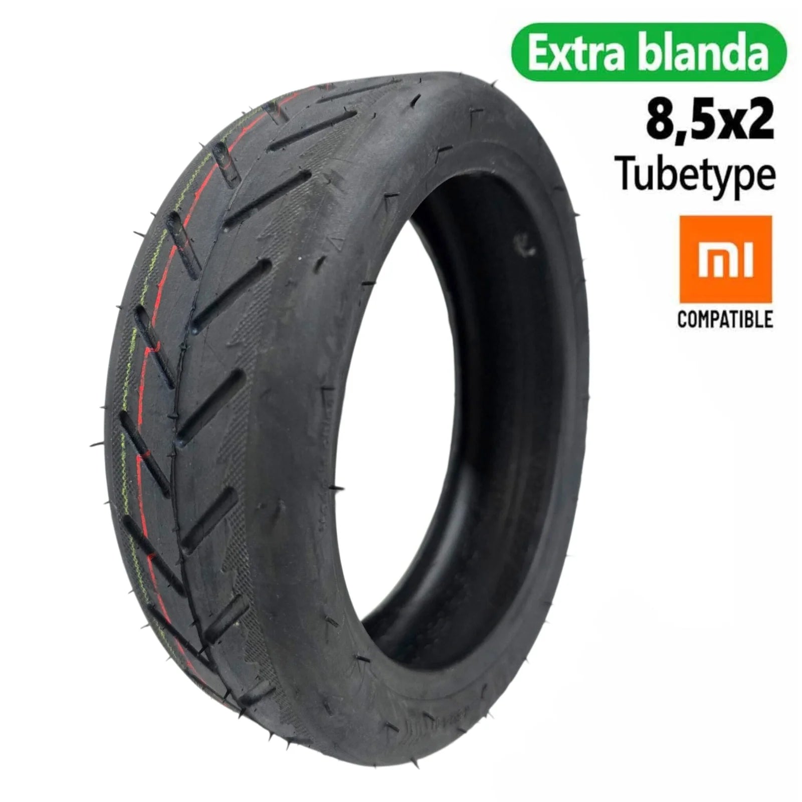 Rueda Cubierta 8,5x2-6,1 tubetype - (Goma blanda)