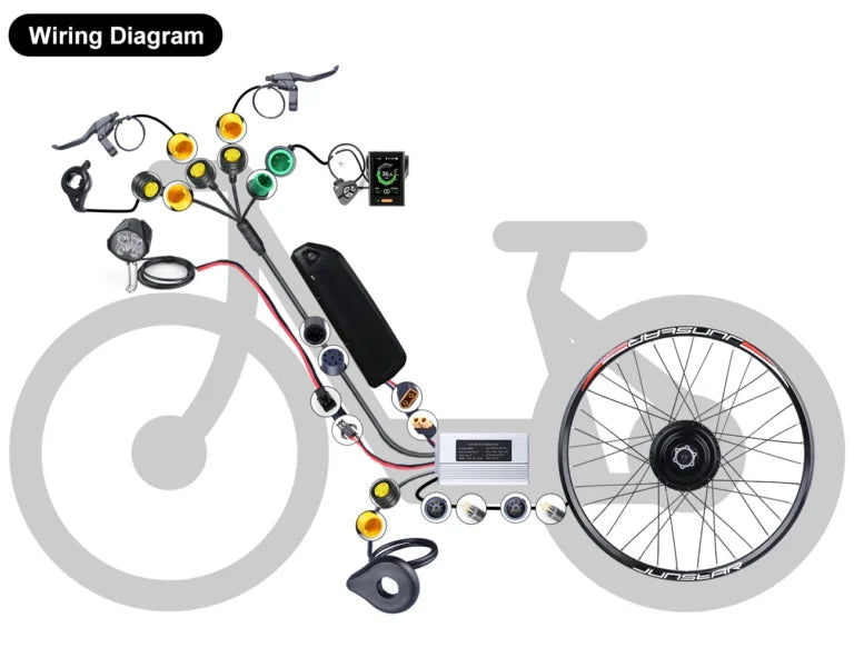 Kit conversión de bicicleta eléctrica con motor trasero 500W 48V – 28 y 29 pulgadas (Display: EKD01) [Bafang]