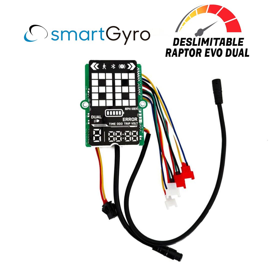 Display Smartgyro Raptor EVO Dual  - (Deslimitado 40Km/h) - Original para patinetes eléctricos | Repuestos y accesorios