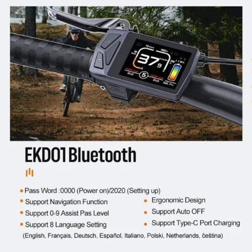 Kit conversión de bicicleta eléctrica de accionamiento medio 750W 48V – 100MM (Display: EKD01) [Bafang]