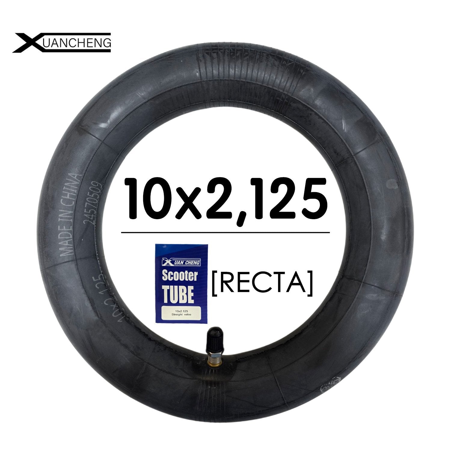 Cámara de aire 10×2/2,125 (válvula recta) – [Xuancheng] para patinetes eléctricos | Repuestos y accesorios