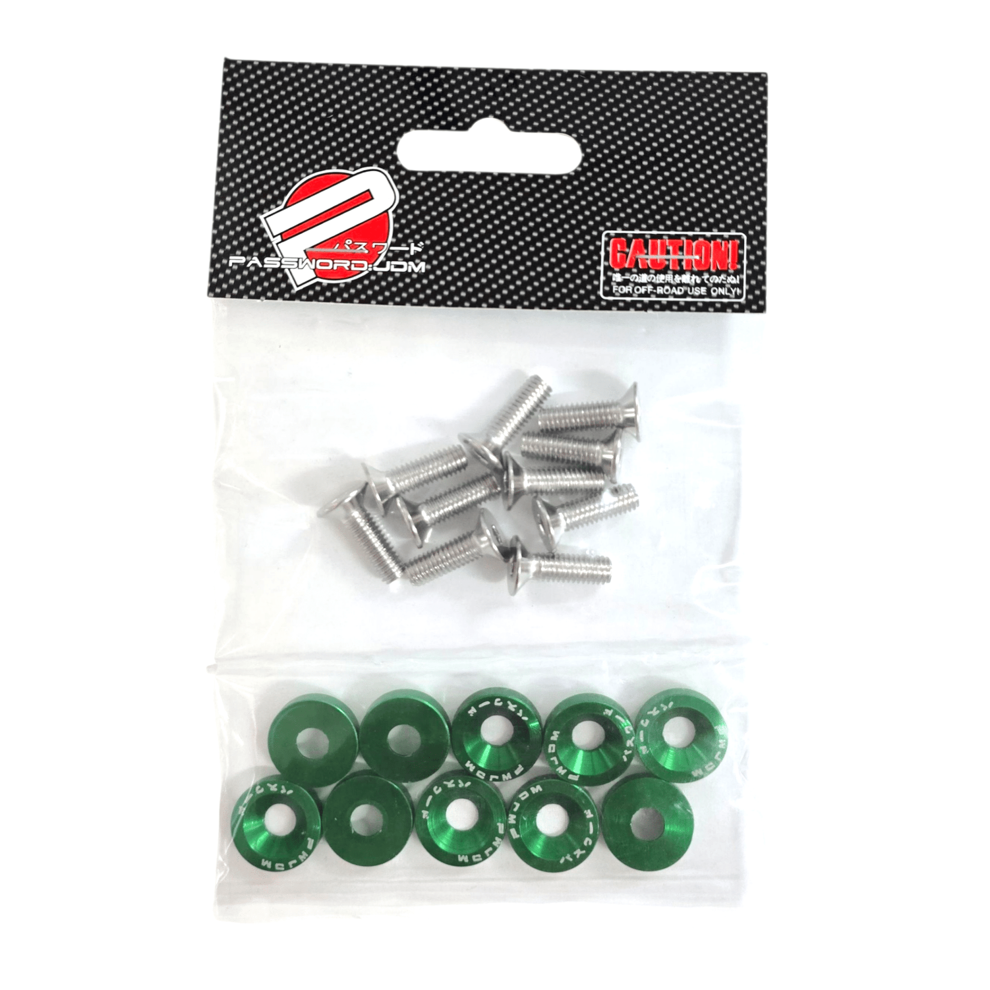 Arandela Tornillo de Aluminio Verde (Pack 10 unidades) - EscootersMobility