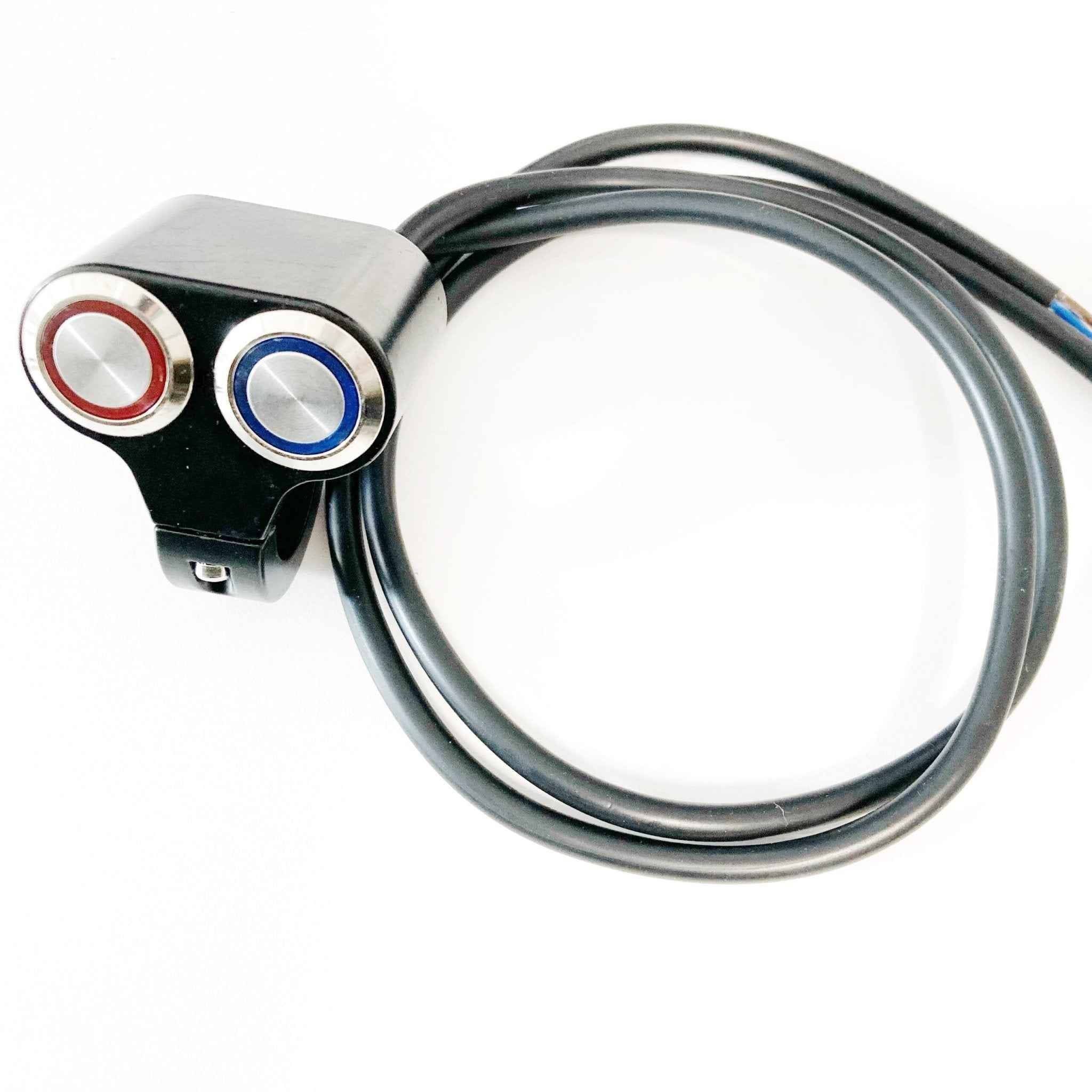 Botonera doble (interruptor + pulsador) para patinete eléctrico y bicicletas