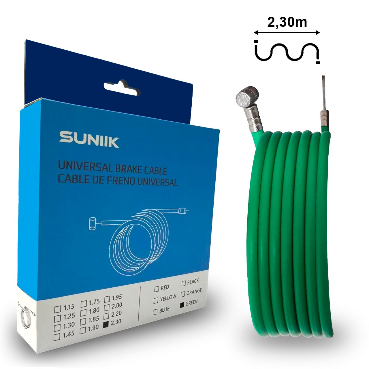 Cable de Freno Genérico 2.3 metros (Verde) - EscootersMobility
