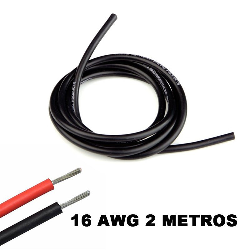 Cable eléctrico Silicona Flexible 16 AWG (Negro) - EscootersMobility