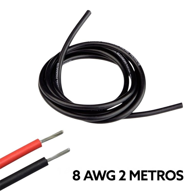 Cable eléctrico Silicona Flexible 8 AWG (Negro)  - EscootersMobility