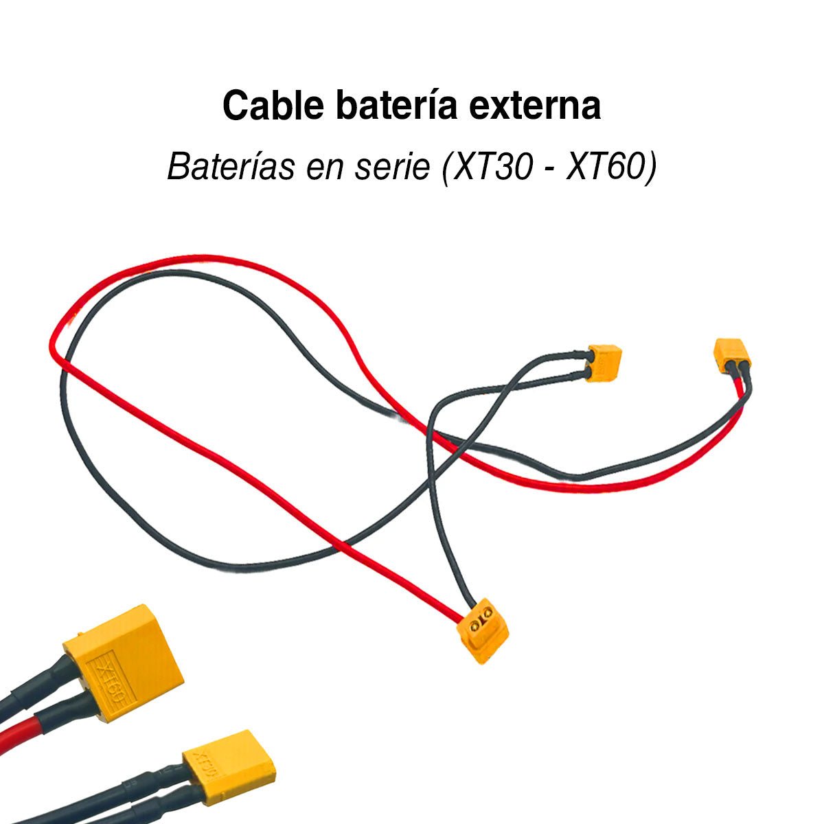 Cable para baterías externas en serie (conector XT30 - XT60) - EscootersMobility
