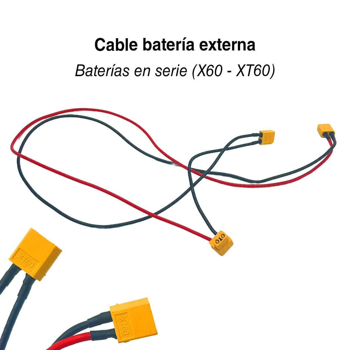 Cable para baterías externas en serie (conector XT60 - XT60) - EscootersMobility