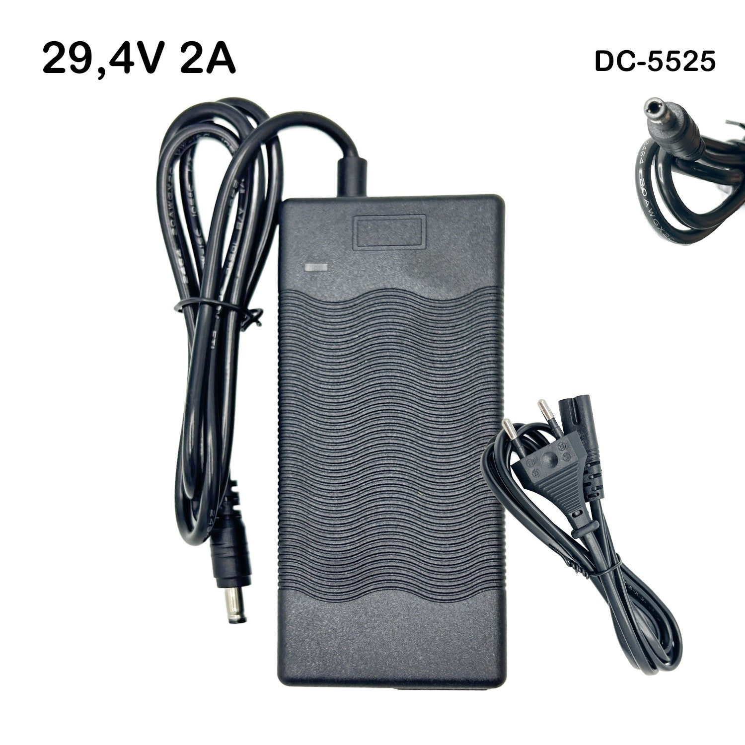 Cargador 29,4V 2A (DC5525) - EscootersMobility