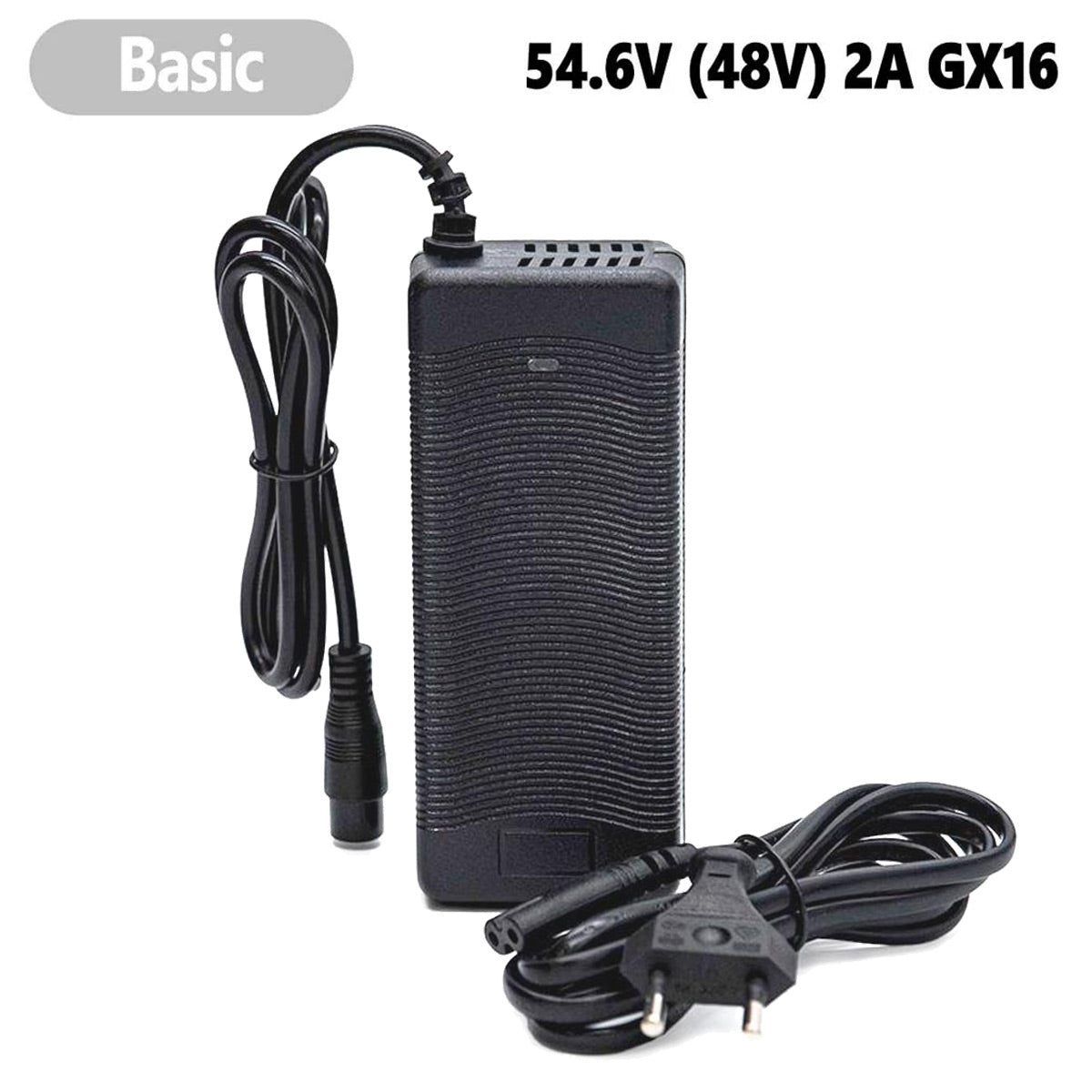 Cargador 54,6V 2A (conector 3 Pines GX16) - EscootersMobility