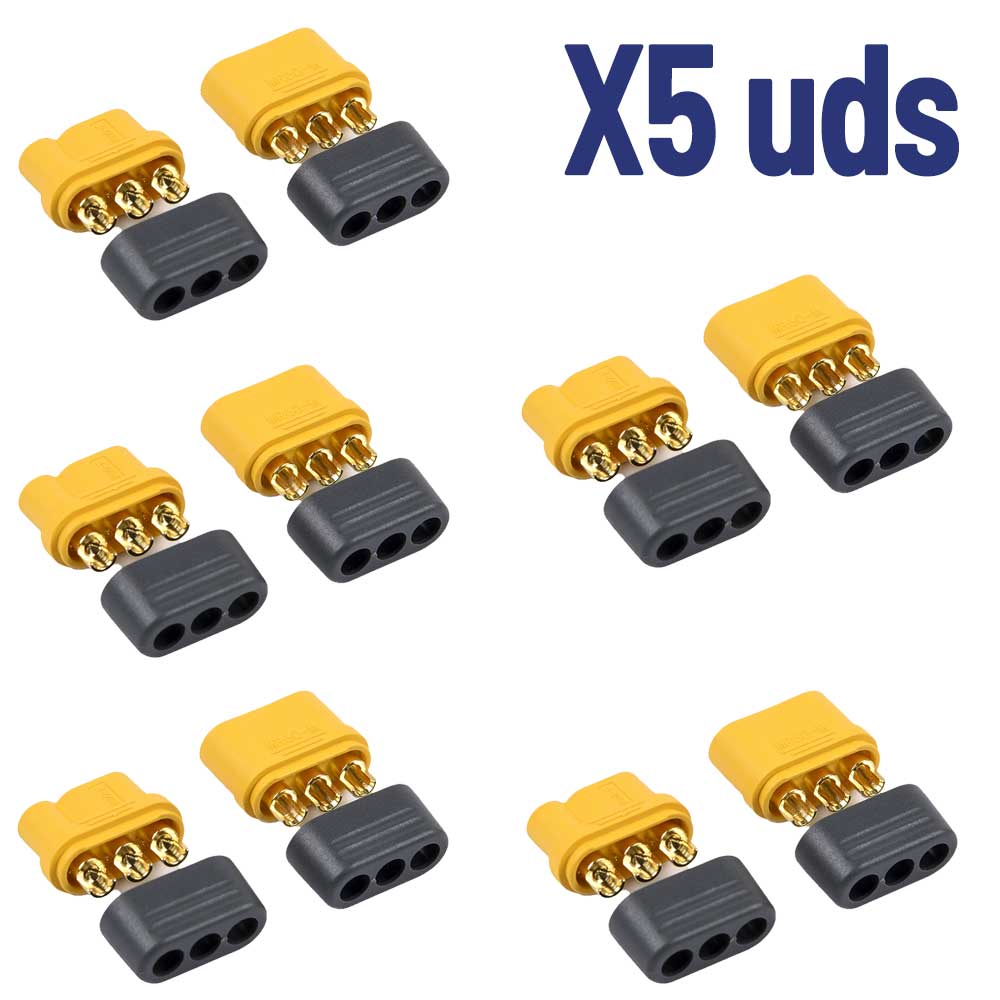Conector MR60 (5 pares) 5M/5F + 10 protectores - EscootersMobility