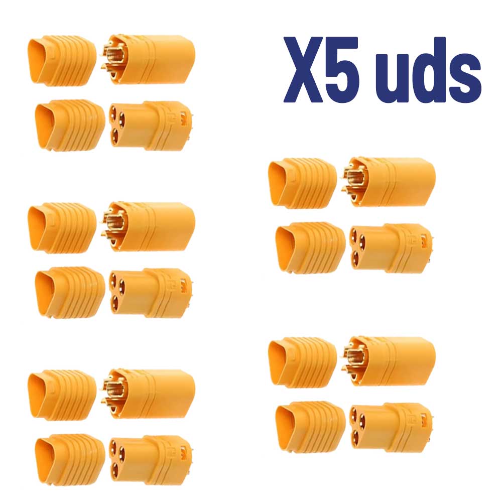 Conector MT60 (5 pares) 5M/5F + 10 protectores - EscootersMobility
