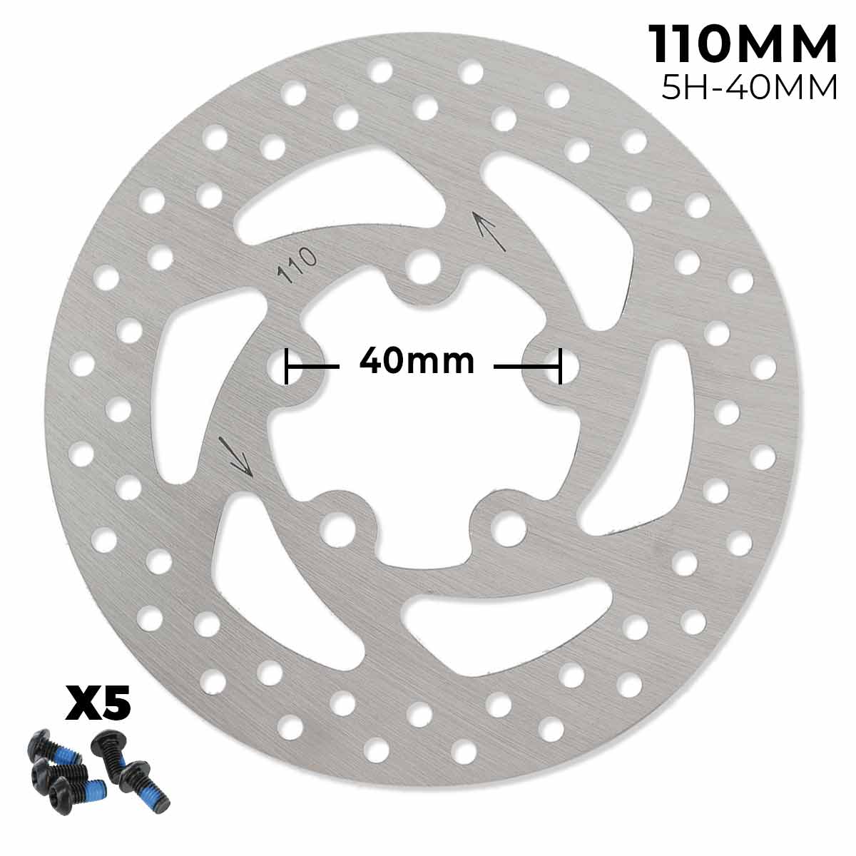 Disco de freno 110mm Xiaomi (Nuevo modelo) - Redondo (5H - 40MM) - EscootersMobility