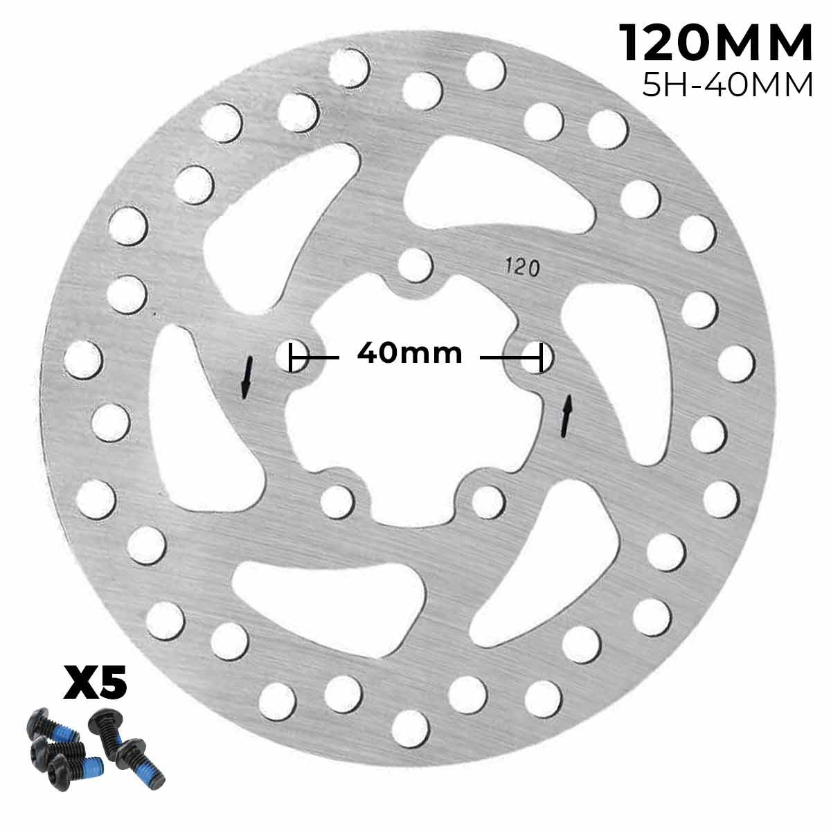 Disco de freno 120mm Xiaomi - Redondo (5H - 40MM) - EscootersMobility