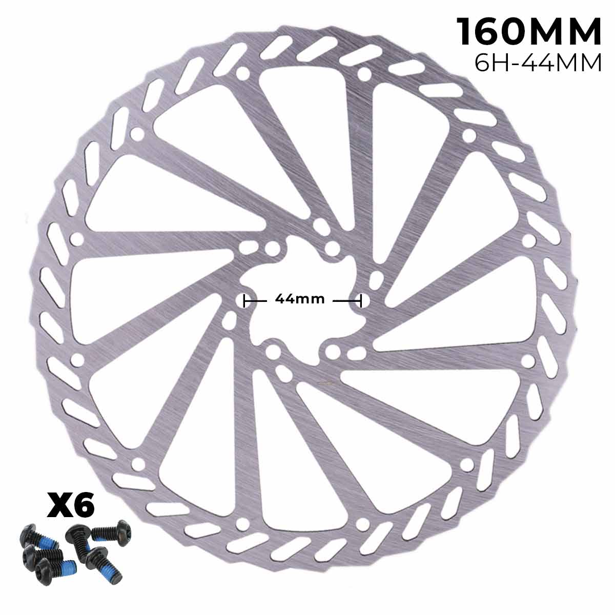 Disco de freno 160mm - Dentado (6H - 44MM) - EscootersMobility