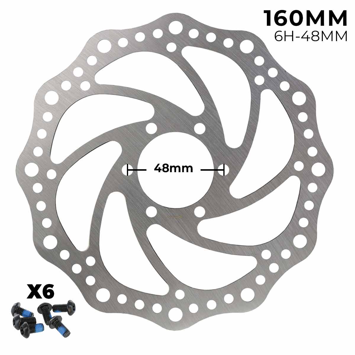 Disco de freno 160mm - Dentado (6H - 48MM) - EscootersMobility