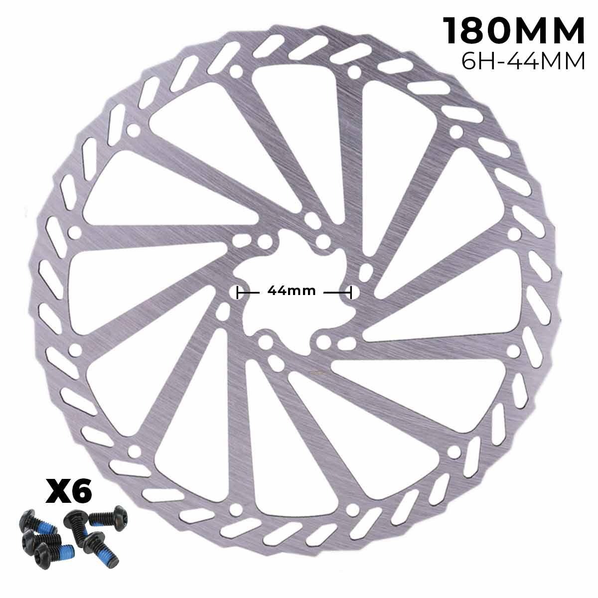 Disco de freno 180mm - Dentado (6H - 44MM) - EscootersMobility