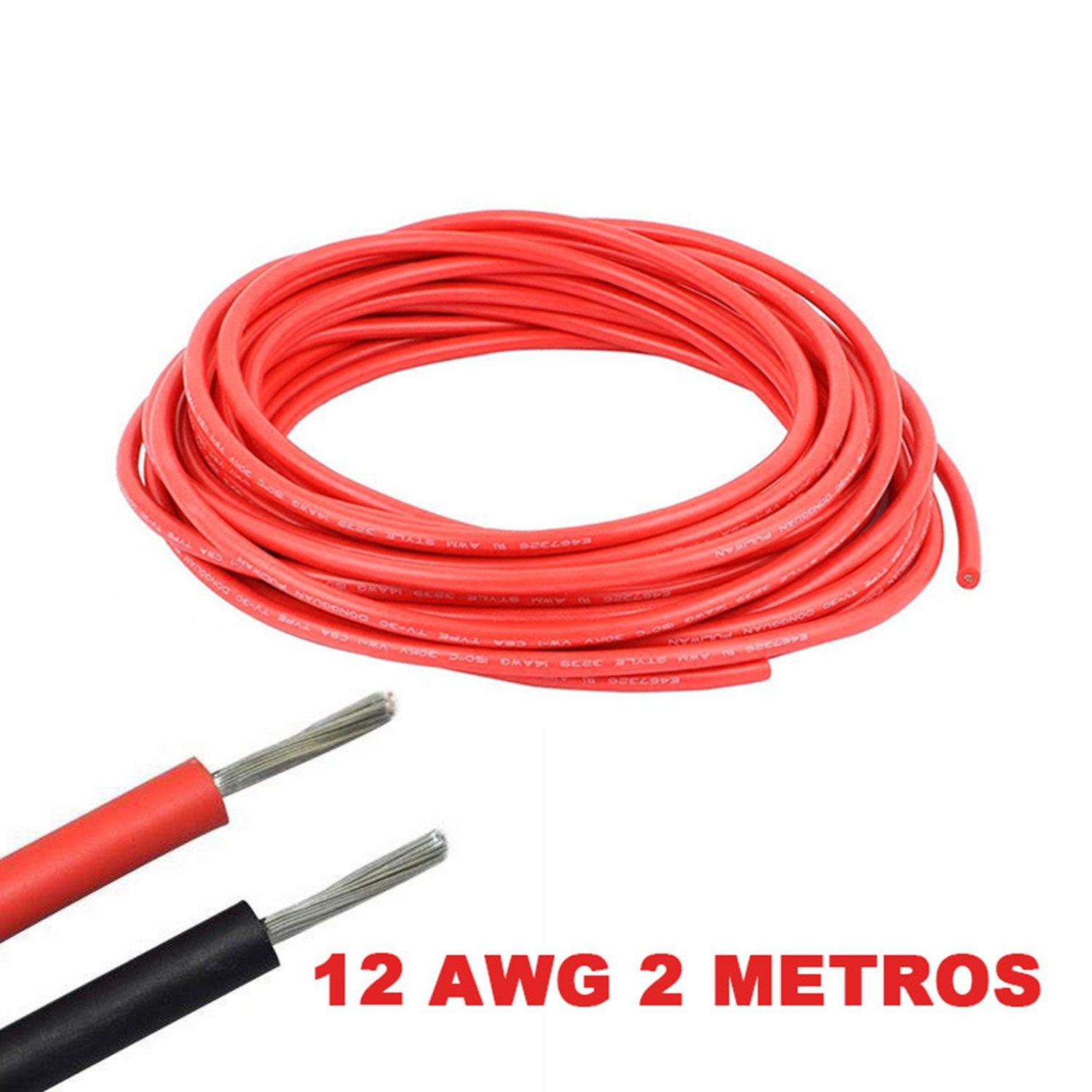 Cable eléctrico Silicona Flexible 12 AWG (Rojo) para patinetes eléctricos | Repuestos y accesorios