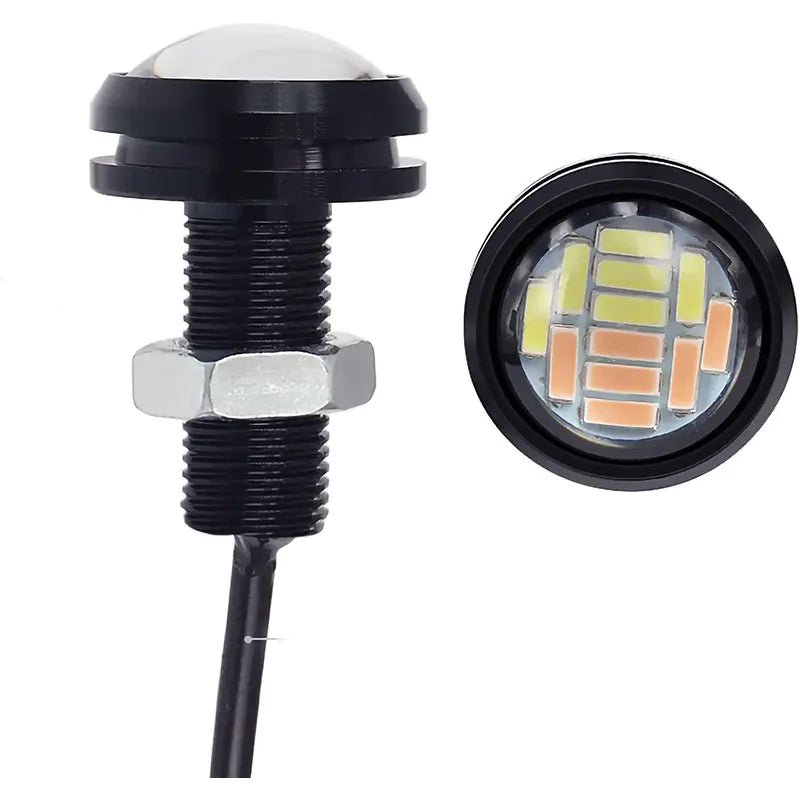 Luz Led ojo de Aguila (pack de 2 luces) Amarillo - Blanco (12 leds por luz) - EscootersMobility