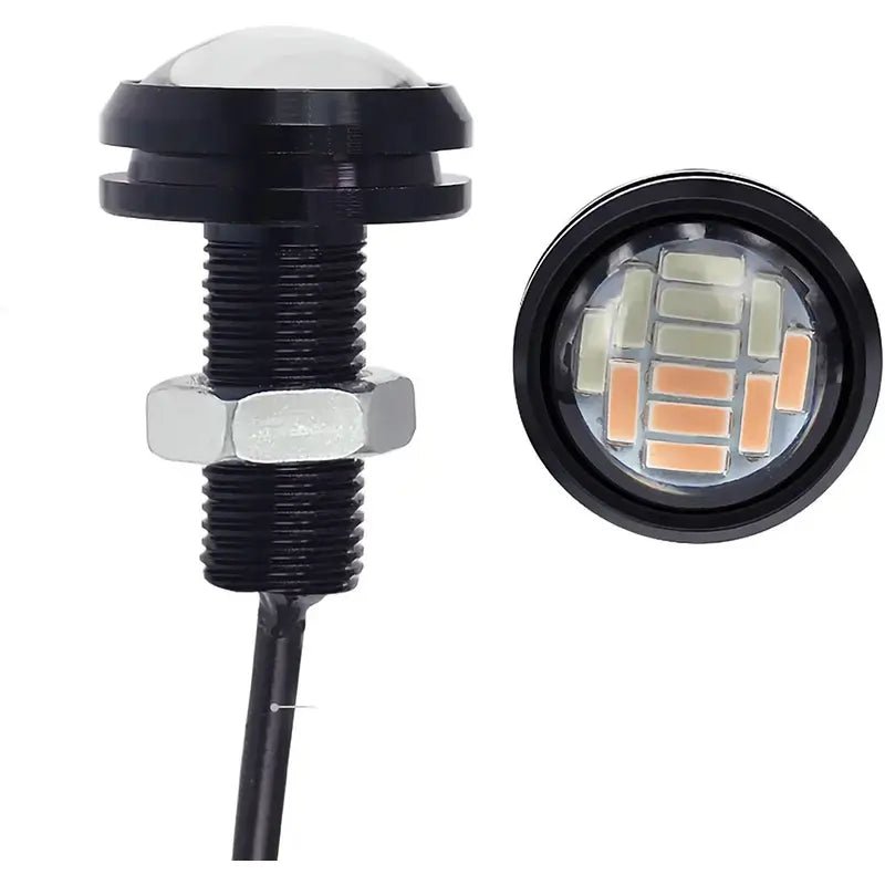 Luz Led ojo de Aguila (pack de 2 luces) Rojo - Amarillo (12 leds por luz) - EscootersMobility
