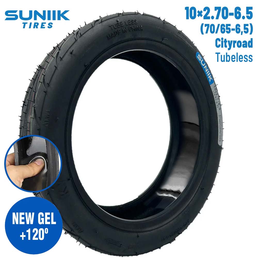 Neumático con gel antipinchazo 10x2,7 - 6,5 (70/65 - 6,5) Cityroad [Suniik] - EscootersMobility