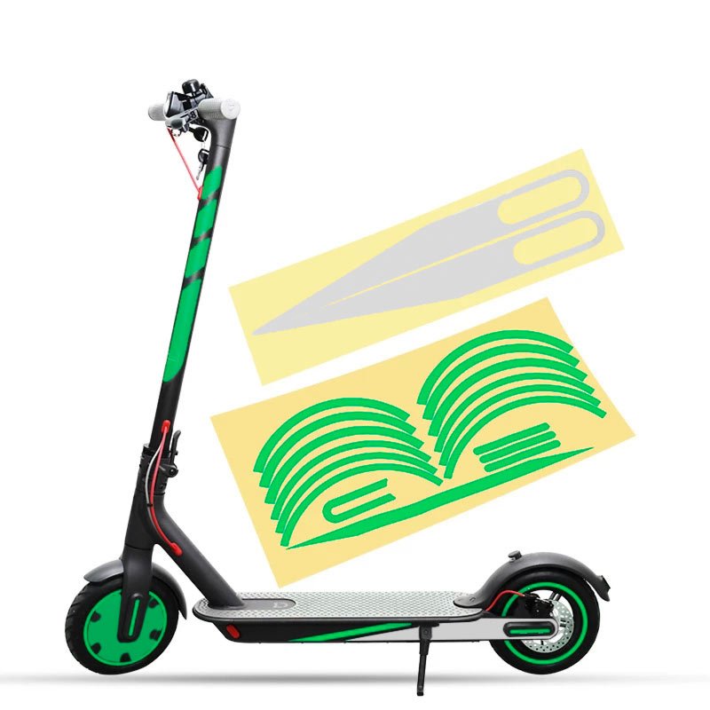 Pegatinas para Xiaomi M365 / 1S / PRO / PRO 2 VERDE [Suniik] - EscootersMobility