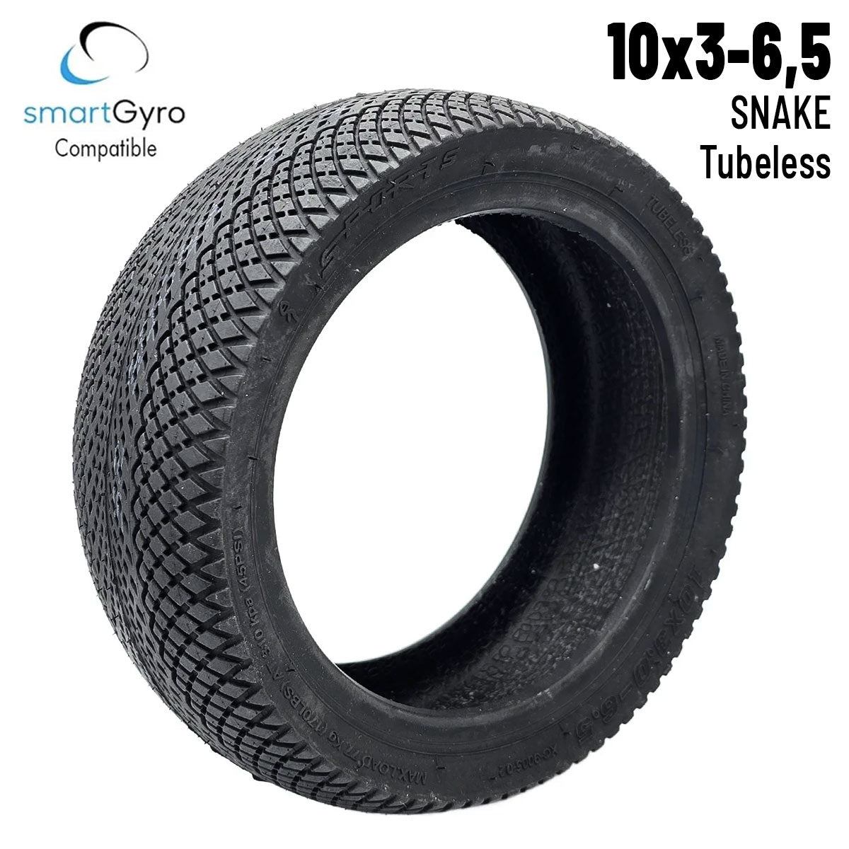 Rueda 10x3,0 - 6,5 (SNAKE) Tubeless - Compatible con Smartgyro - EscootersMobility