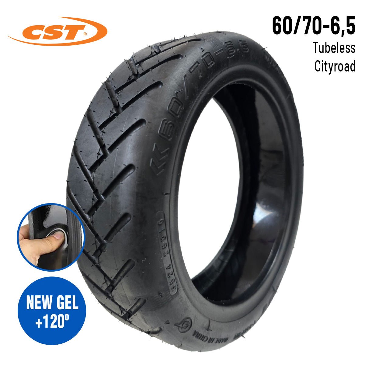 Rueda cubierta 60/70 - 6,5 Tubeless Cityroad para Xiaomi 5/MI4 (2gen) [CST] (Con gel antipinchazos) - EscootersMobility