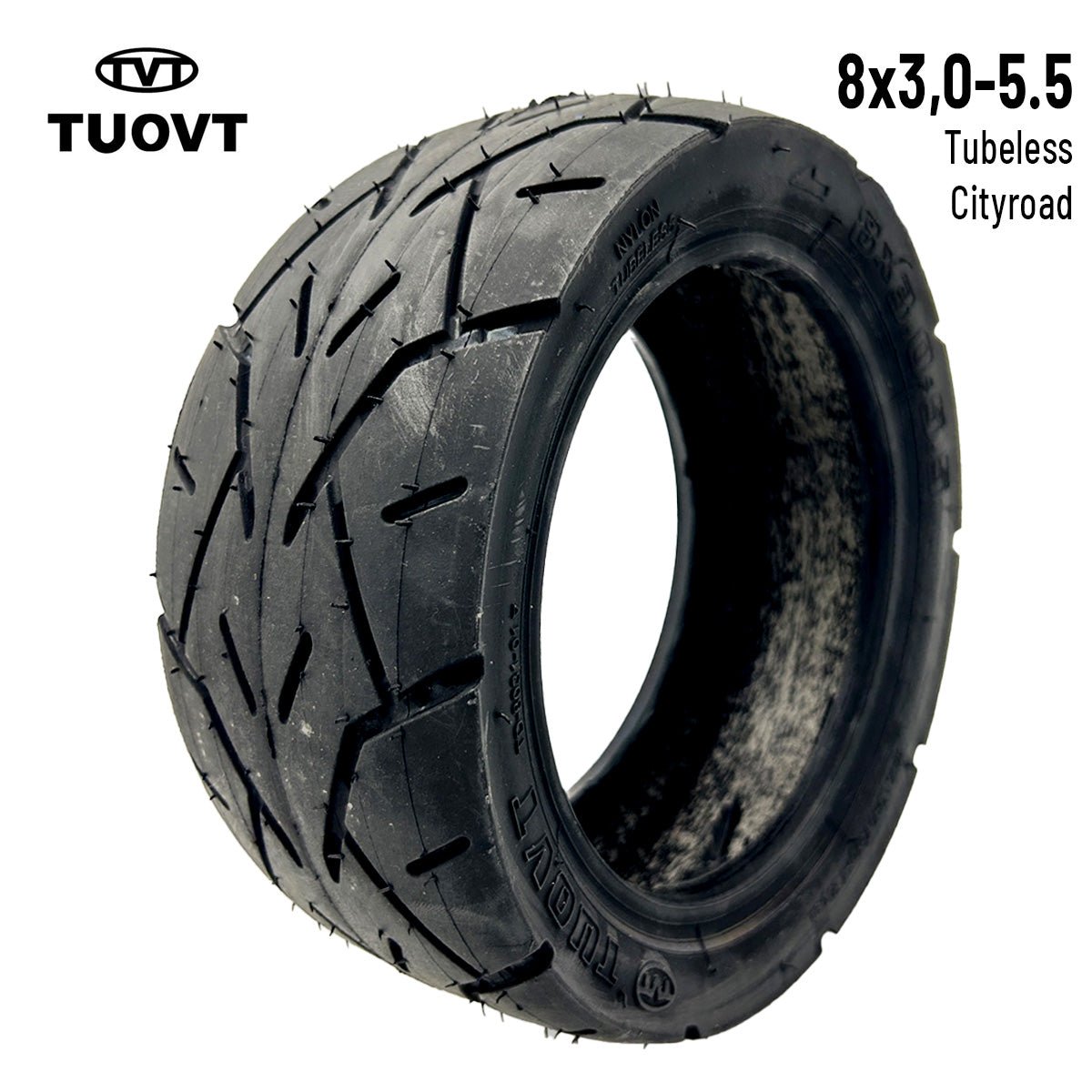 Rueda Cubierta 8x3.0 - 5.5 (Cityroad) [Tuovt] - EscootersMobility