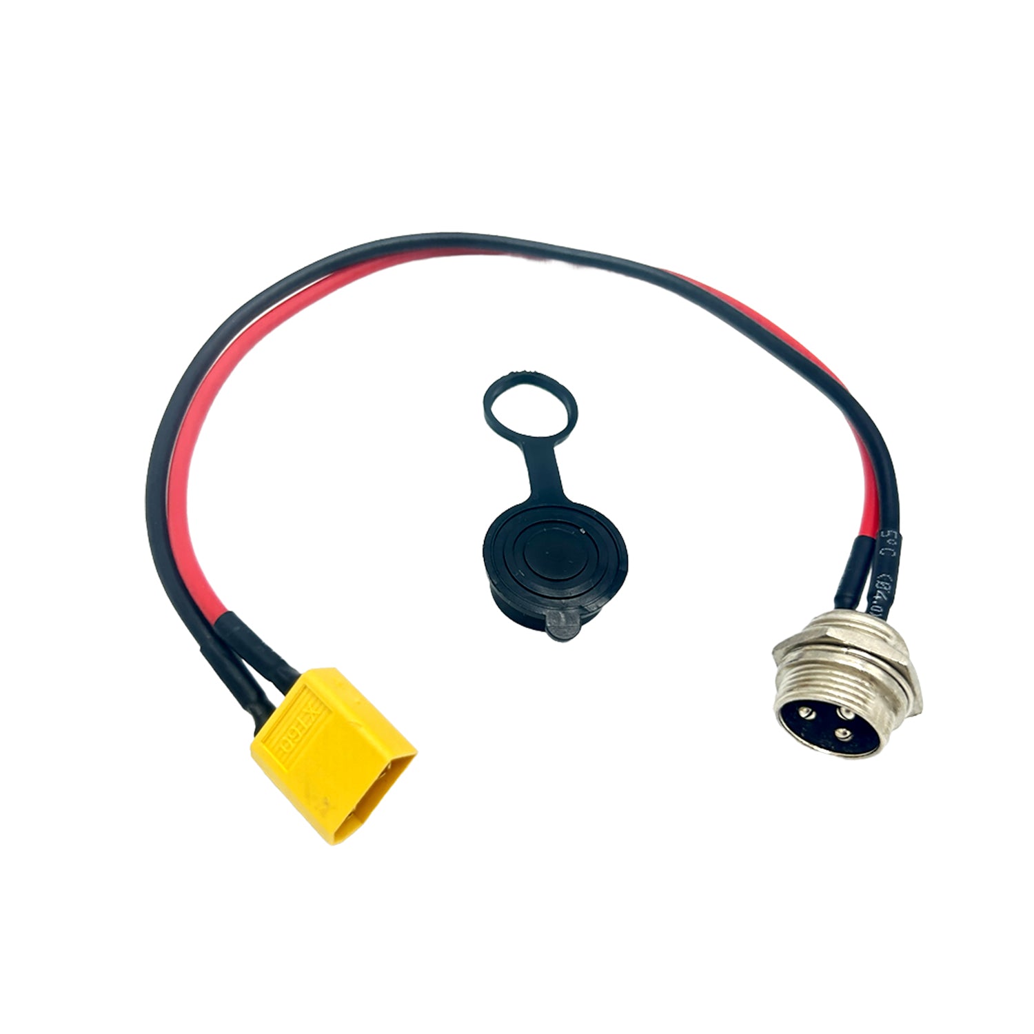 Toma de carga GX16 con conector XT60 (Incluye tapa de conector) - EscootersMobility