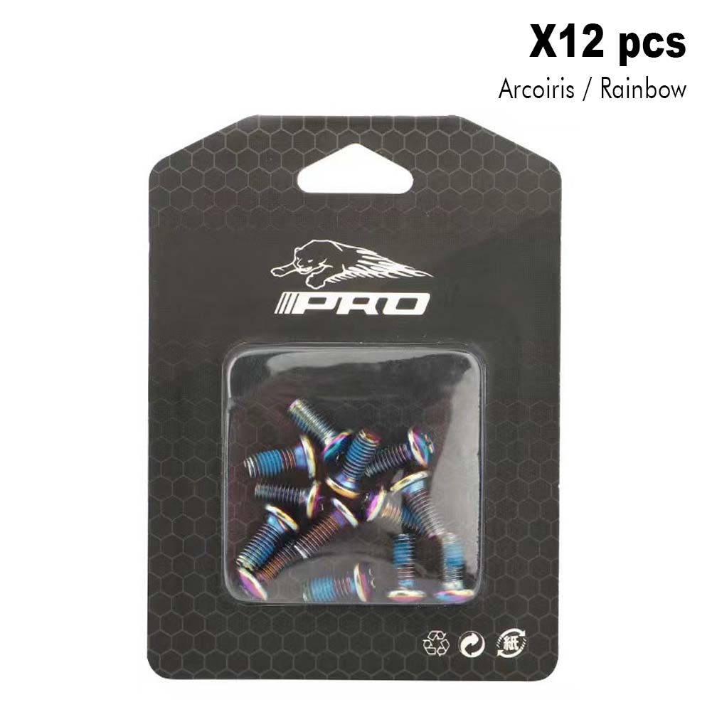 Tornillos de disco arcoíris (Pack 12 unidades) - EscootersMobility