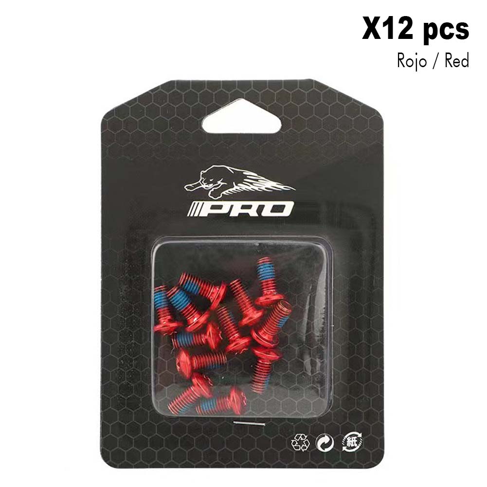 Tornillos de disco rojo (Pack 12 unidades) - EscootersMobility