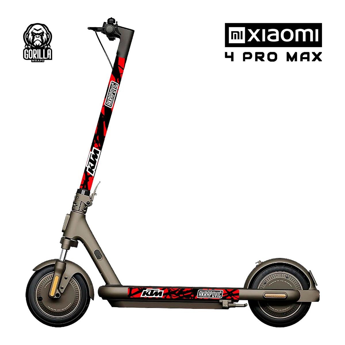 Vinilo KTM Red para Xiaomi 4 PRO / 4 PRO MAX - EscootersMobility