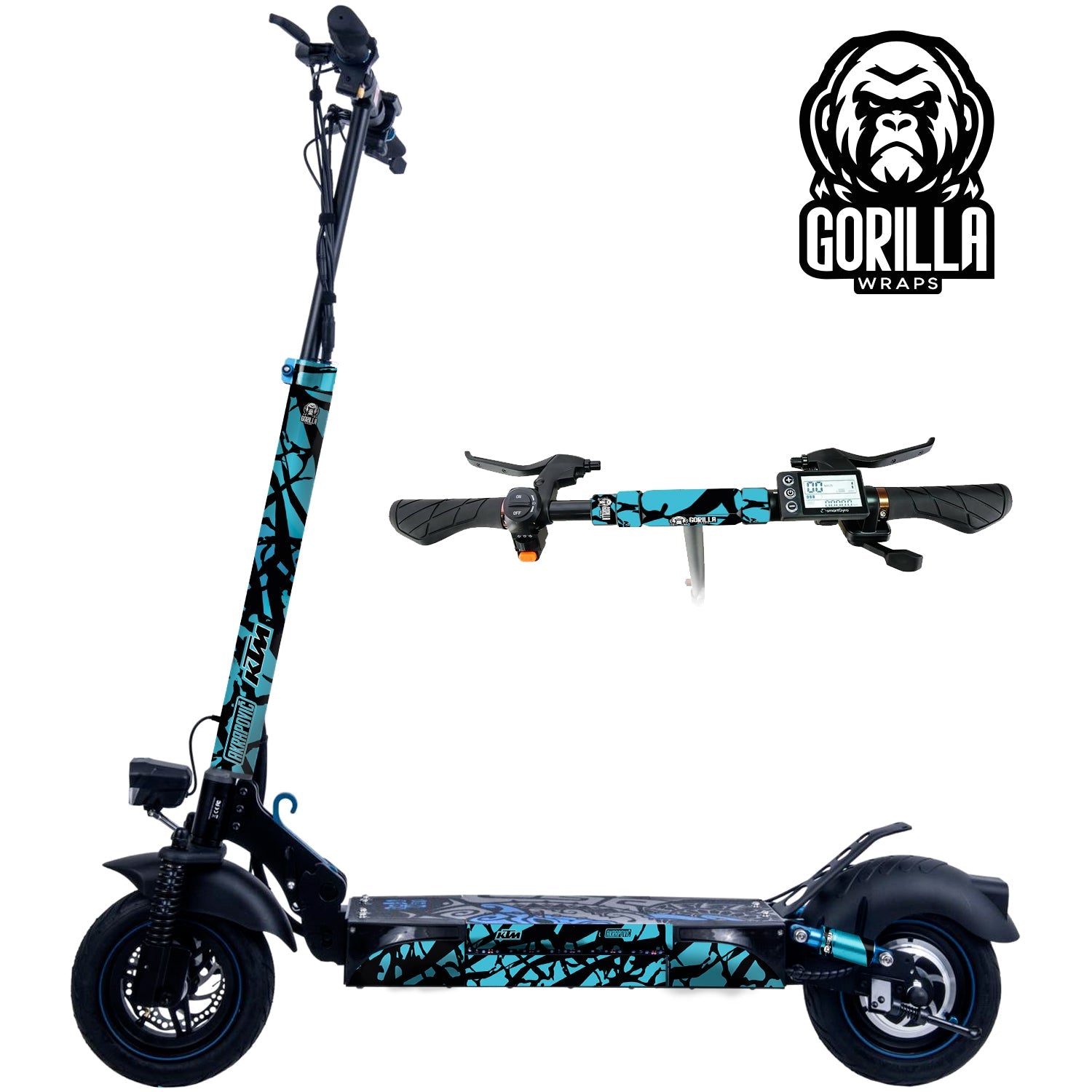 Vinilo para Smartgyro Rockway, Speedway y Crossover KTM - Azul turquesa [Gorilla] - EscootersMobility