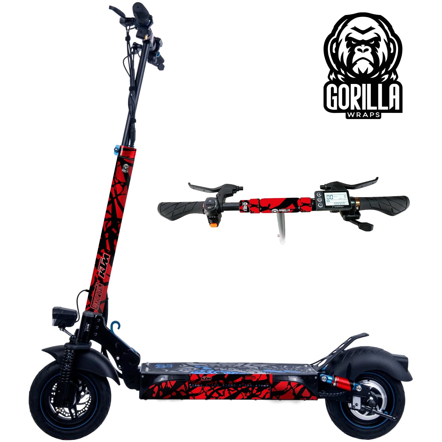 Vinilo para Smartgyro Rockway, Speedway y Crossover KTM - Rojo [Gorilla] - EscootersMobility