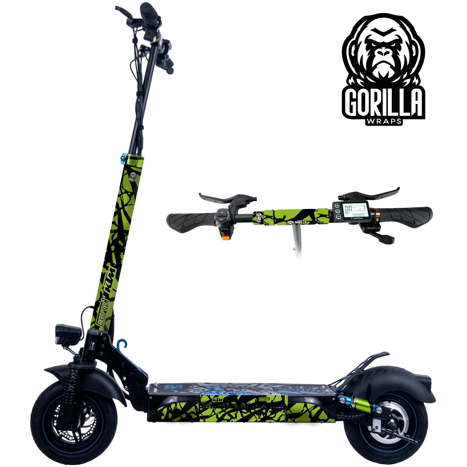 Vinilo para Smartgyro Rockway, Speedway y Crossover KTM - Verde [Gorilla] - EscootersMobility