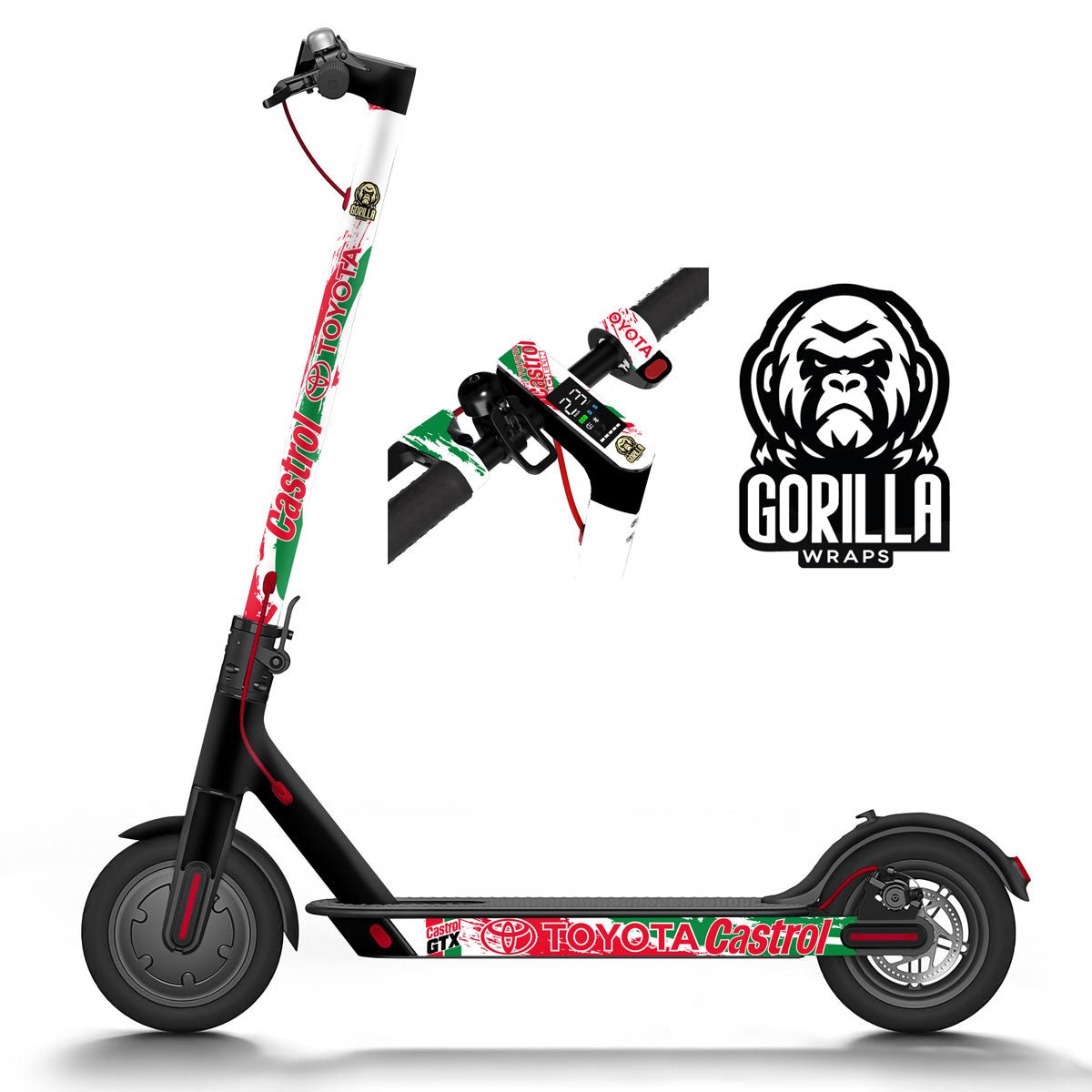 Vinilo para Xiaomi M365, 1S, PRO, PRO 2, MI3 - Castrol [Gorilla] - Básico - EscootersMobility